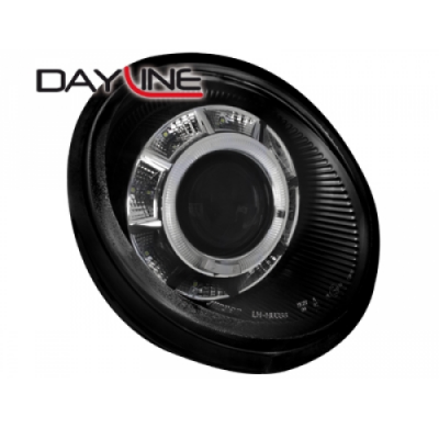 Faros Luz Diurna Vw Lupo 99-05 _ Negro