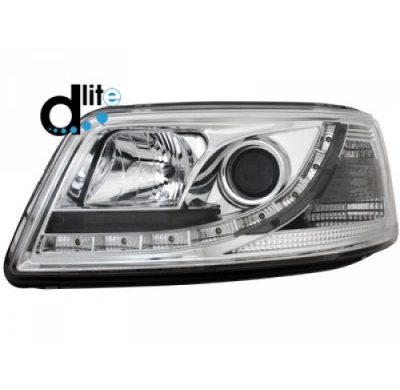 Faros Luz Diurna Homologacion R87 Vw T5 03-09 _ Luz Diurna _ Cromado