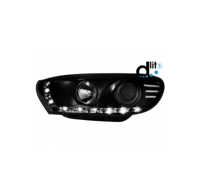 Faros Luz Diurna Vw Scirocco Iii Homologacion R87 _ Negro
