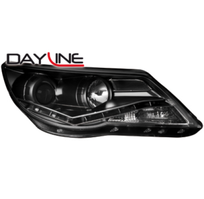 Faros Luz Diurna Vw Tiguan 07-11_Negro