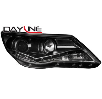 Faros Luz Diurna Vw Tiguan 07-11_Negro