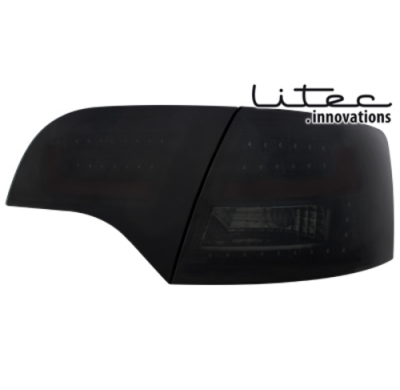 Litec Led Pilotos Traseros Audi A4 Avant B7 04-08 _ Negros/Ahumados Con Intermitente Dinamico