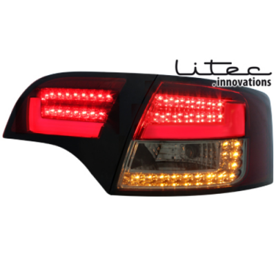 Litec Led Pilotos Traseros Audi A4 Avant B7 04-08 _ Rojo/Ahumados