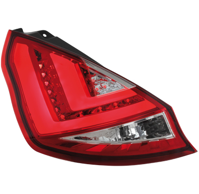 Pilotos Led Ford Fiesta Mk 7 08-12 Rojo/Cristal
