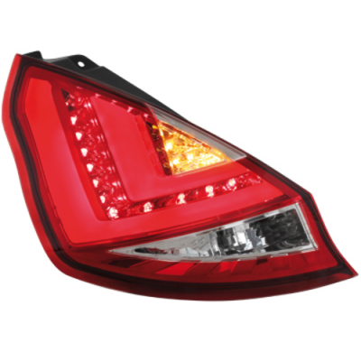 Pilotos Led Ford Fiesta Mk 7 08-12 Rojo/Cristal