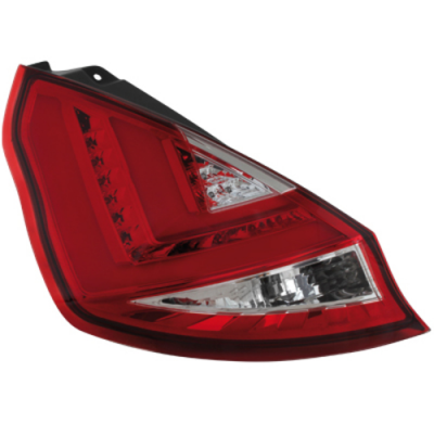 Pilotos Led Ford Fiesta Mk 7 08-12 Rojo/Cristal
