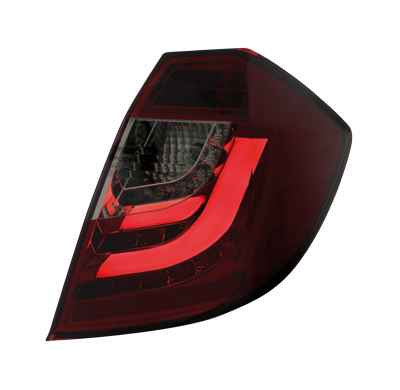 Pilotos Led Honda Jazz/ Fit, 08+ Rojo/Ahumado