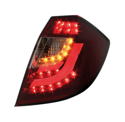 Pilotos Led Honda Jazz/ Fit, 08+ Rojo/Ahumado