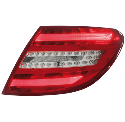 Pilotos Led Mercedes Benz C W204 06-10 Rojo/Crys