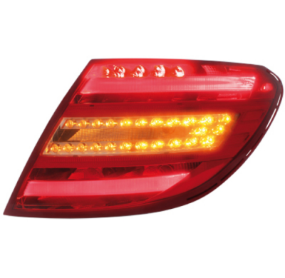 Pilotos Led Mercedes Benz C W204 06-10 Rojo/Crys