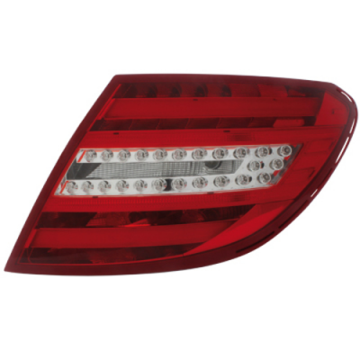 Pilotos Led Mercedes Benz C W204 06-10 Rojo/Crys