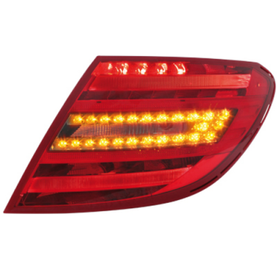 Pilotos Led Mercedes Benz C W204 06-10 Rojo/Ahumado