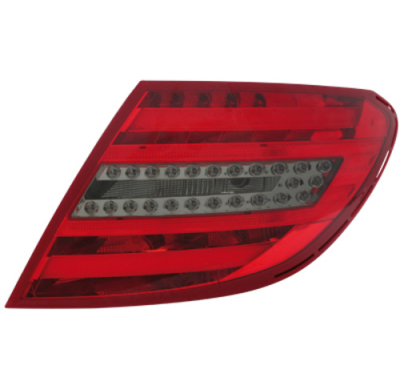Pilotos Led Mercedes Benz C W204 06-10 Rojo/Ahumado
