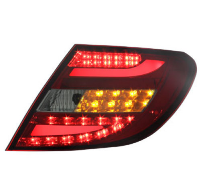 Pilotos Led Mercedes Benz C W204 Lim. 07-10 Rojo/Ahumado