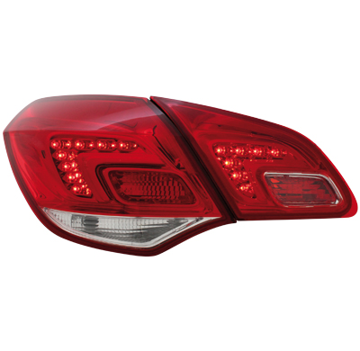 Pilotos Led Opel Astra J 09+ Rojo/Clear