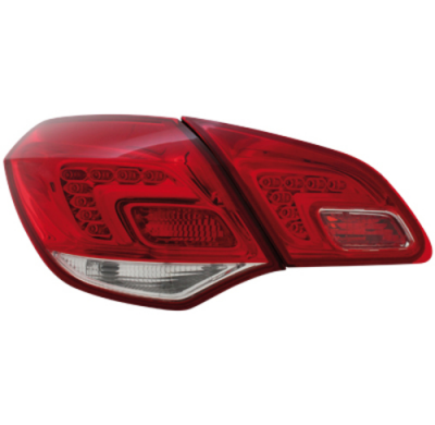 Pilotos Led Opel Astra J 09+ Rojo/Clear