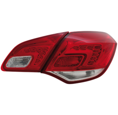Pilotos Led Opel Astra J 09+ Rojo/Clear