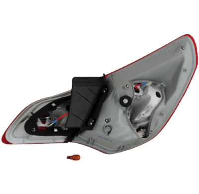 Pilotos Led Opel Astra J 09+ Rojo/Clear