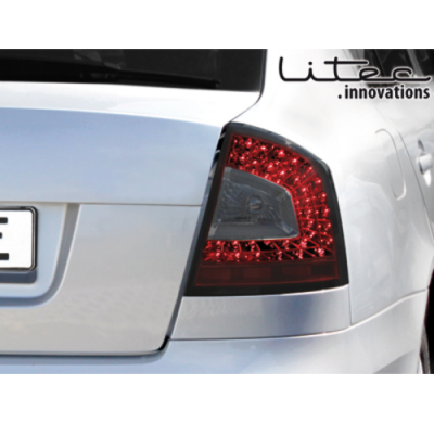 Pilotos Led Litec Skoda Octavia 1z Lim. 04-11 Rojo/Ahumado