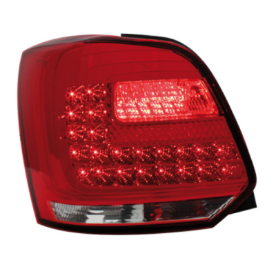 Pilotos Led Vw Polo 6r 09+ Rojo/Clear