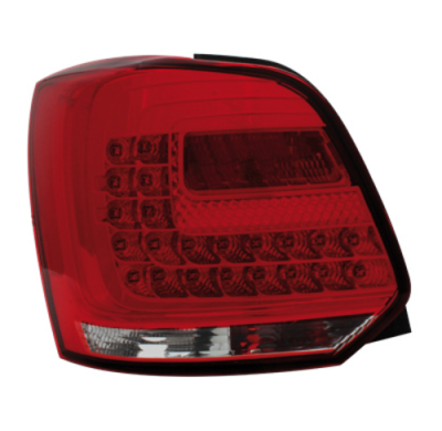 Pilotos Led Vw Polo 6r 09+ Rojo/Clear