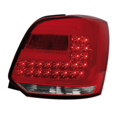 Pilotos Led Vw Polo 6r 09+ Rojo/Clear