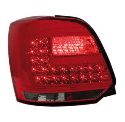 Pilotos Led Vw Polo 6r 09+ Rojo/Ahumado