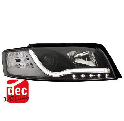 Faros Luz Diurna D-Lite Audi A4 8e Negro