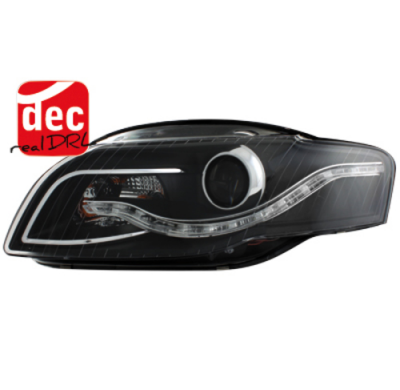 Faros Luz Diurna Audi A4 B7 04-08 Negro