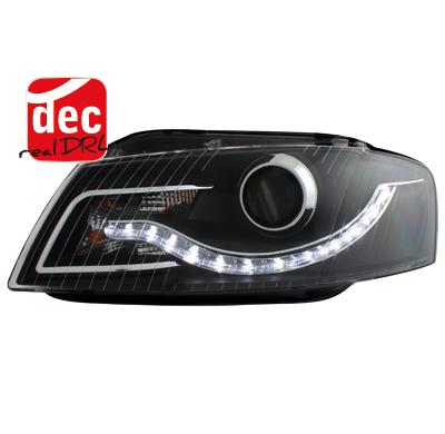 Faros Luz Diurna Audi A3 8p 03-08 Negro