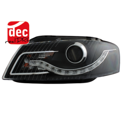 Faros Luz Diurna Audi A3 8p 03-08 Negro