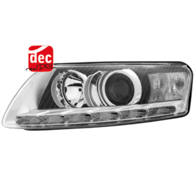 Faros Luz Diurna Audi A6 4f 04-09 Xenon-Cromados