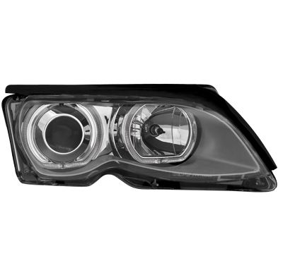 Faros Bmw E46 Lim. 01-04 _ 2 Angel Eyes _ Cromados