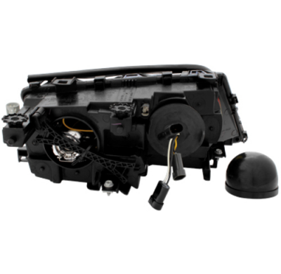 Faros Bmw E46 Lim. 01-04 _ 2 Angel Eyes Negro