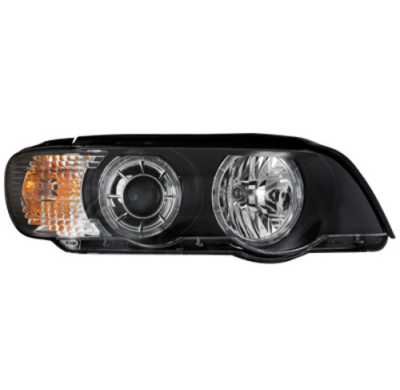 Dectane Faros Bmw X5 04-06, E53_ 2 Angel Eyes _ Negros