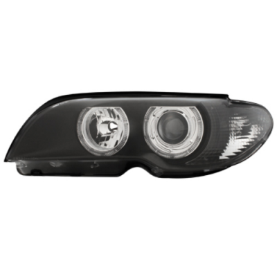 Faros Bmw E46 Coupé 03-06 _ 2 Angel Eyes _Xenon_ Negros