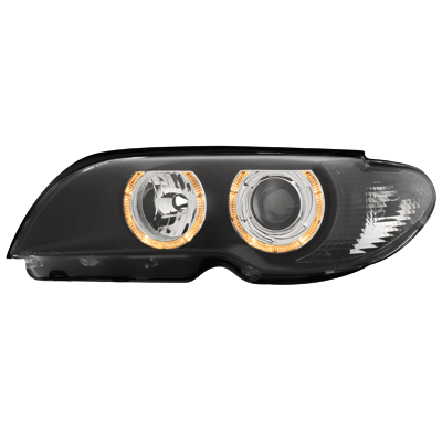 Faros Bmw E46 Coupé 03-06 _ 2 Angel Eyes _Xenon_ Negros