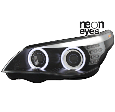 Faros Angel Eyes Ccfl Bmw E60 05-08 Led Intermitentes Negros Angel Eyes Xenon_D1s