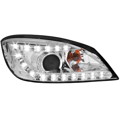 Faros Luz Diurna Mercedes Benz W204 Clase C 06-10 Cromado