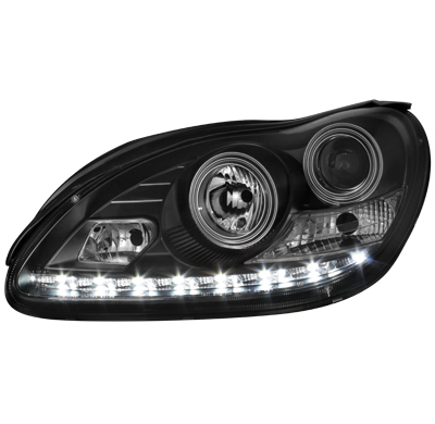 Faros Luz Diurna Mercedes Benz W220 S-Klasse 02-05 Negro Para Xenon De Serie