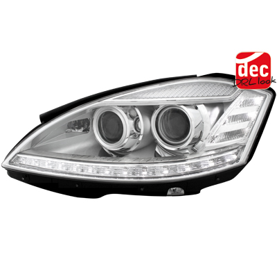 Faros Luz Diurna Mercedes Benz W221 S-Klasse 06-08_Xenon_Cromados