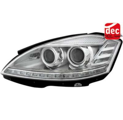 Faros Luz Diurna Mercedes Benz W221 S-Klasse 06-08_Xenon_Cromados