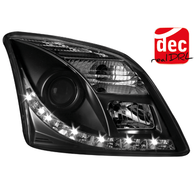 Faros Luz Diurna Opel Vectra C 02-08/05 Negro