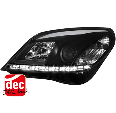 Faros Luz Diurna Opel Astra H 04-09  Negro