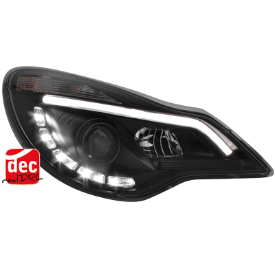 Faros Luz Diurna Opel Corsa D 11+ Negro