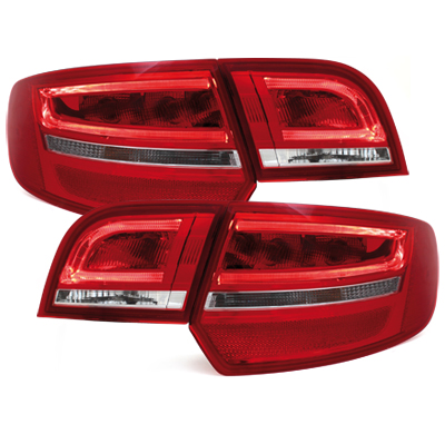 Pilotos Led Audi A3 Sportback 04-08 Rojo/Crystal