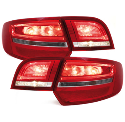 Pilotos Led Audi A3 Sportback 04-08 Rojo/Crystal