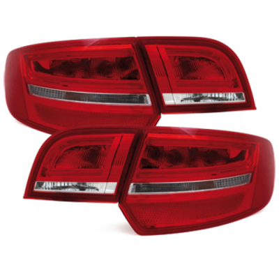 Pilotos Led Audi A3 Sportback 04-08 Rojo/Crystal
