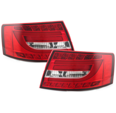 Pilotos Led Audi A6 4f Limousine 04-08 Rojo/Cristal
