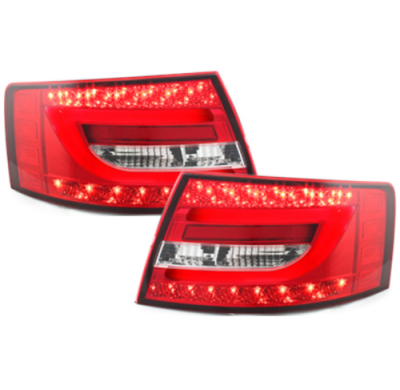 Pilotos Led Audi A6 4f Limousine 04-08 Rojo/Cristal